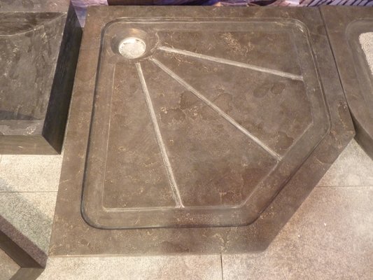 China Natural blue limestone shower tray supplier