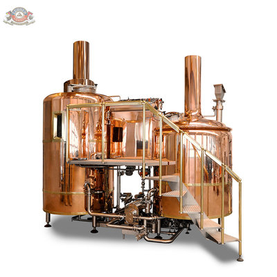 7BBL beer making machine with copper brewhouse tanks for beer production line of microbrewery