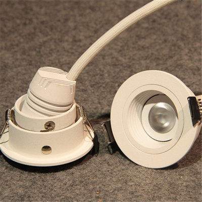 China 1*1W 60LM Ultra Slim White Color OF CREE COB Warm White LED Ceiling Lamp.Led Spotlight supplier