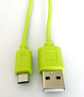 USB 2.0 AM, Micro USB M, gold flash, nickel-plated, 1m, pvc jacket, bare copper, RoHS