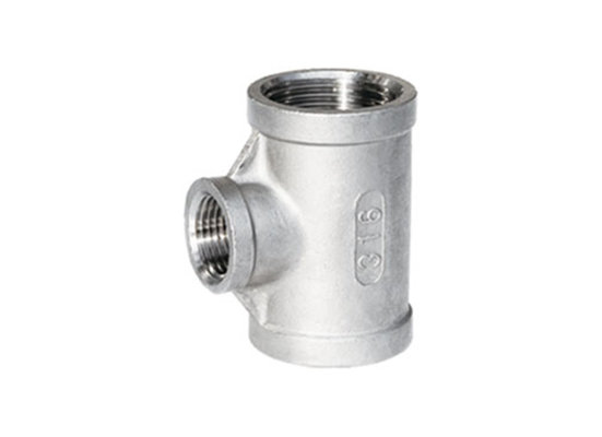 China REDUCER TEE Stainless Steel Tee factory Threaded Fittings supplier