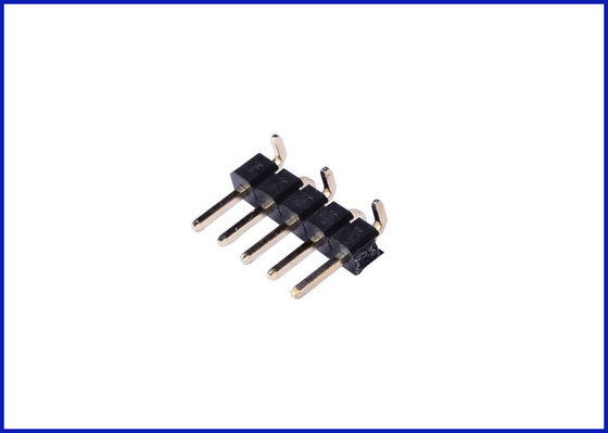 China Pitch 1.0mm 1*5P SMT 90° HeaderConnector Black  Brass material Gold-plated Environmental protection supplier