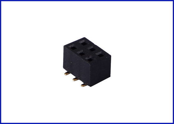 China 2.54 mm 2*3 P dual row female socket SMD Connector supplier