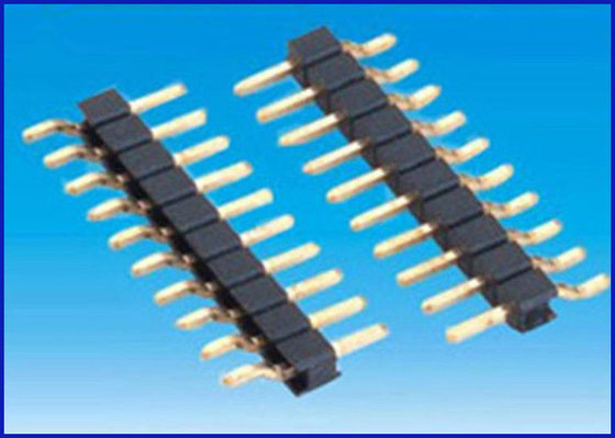 China Pitch 2.54mm 1*10P SMT Single row board to board connector Black Gold-plated supplier