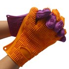 Orange Color Eco-friendly Five Fingers Silicone Oven Mitt Glove