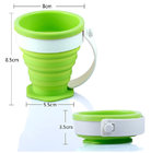 Custom Package Logo 100% Food Grade 200ml Silicone Travel Cup with Plastic Handle