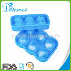 BPA Free 100% Food Grade 6 Cavities Custom Ball Shaped Silicone Ice Cube Tray