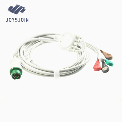 China Mindray ECG cable with leaders 3/5 leads TPU material supplier