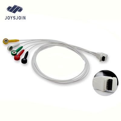 China compatible mortara H3+ holter 10-lead snap wires  ,AHA TPU material patient cable for ecg machine supplier