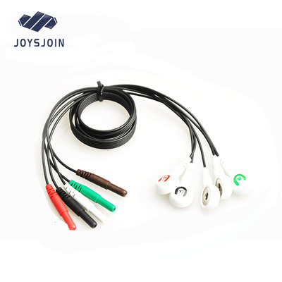 China For DIN holter 3 lead ECG cable ,AHA TPU material patient cable for ecg machine supplier