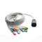 Zoll aed E series M series 10 lead ekg cable, ecg cable and leadwires banana plug supplier