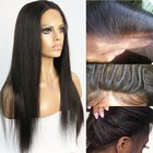 Stock 100% Braizlian full cuticle human hair Glueless Pre-plucked illusion hairline 360 lace frontal wig