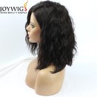 Unprocessed wavy glueless virgin brazilian human hair short bob lace front wigs
