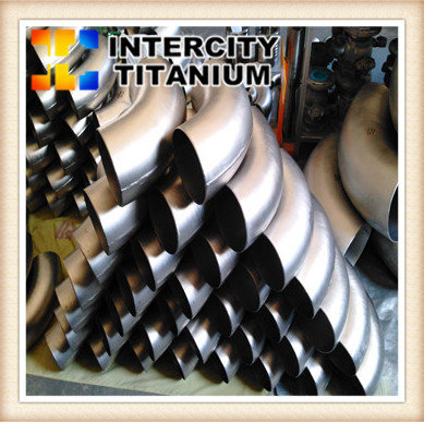 Factory sell 30 45 60 90 180 degree Gr2 titanium elbow