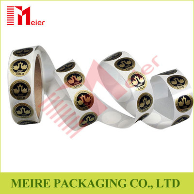 China Small round shaped sticker printing in roll for cake packaging design supplier