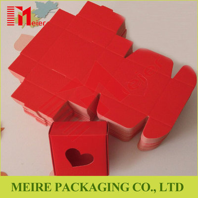 China Small Size Recycled font B-corrugated paper boxes with Heart-shaped die cut design supplier