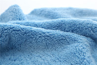 40x40cm blue color microfiber microfibre plush coral fleece towel