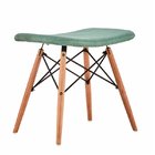 horse chair fabric seat wood legs wooden stool
