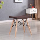 horse chair fabric seat wood legs wooden stool