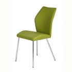 China manyfacturer green 4 legs leather chair restaurant dining