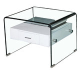 square simple modern glass top designer coffee table
