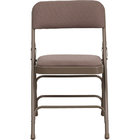 Curved Triple Braced and Double Hinged Patterned Fabric Upholstered Metal Folding Chair, Multiple Colors