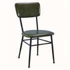 pu back and seat steel frame dinning chairs modern