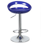 Contemporary Plastic Adjustable Height Barstool with Chrome Base bar stool chair