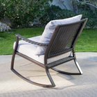 All Weather Wicker Outdoor Rocking Chair Set with Side Table
