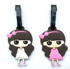 Customized PVC luggage tags for airplane with plastic loop