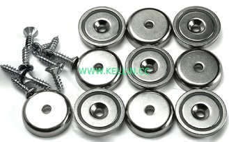 Kellin Neodymium Pot Magnet with Countersunk wit Screws N52 Super Strong Pull Force Attraction