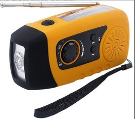 China Mini Solar Powered FM Radio with 3 bright white LED and USB Connectors supplier