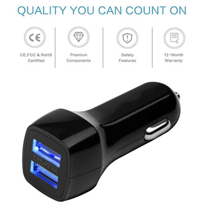China Car charger 5V2.1A2.4A3.1A dual USB duckbill car charger car phone charger supplier