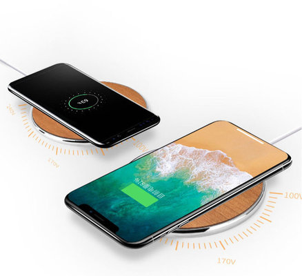 China New 10W bamboo metal wireless charger IphoneXR Samsung universal ultra-thin fast wireless charging supplier