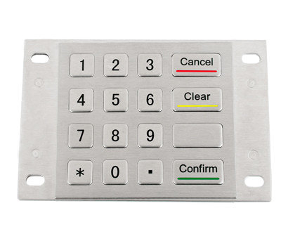 China IP65 waterproof 4x4 rugged metal keypad for ATM machine supplier