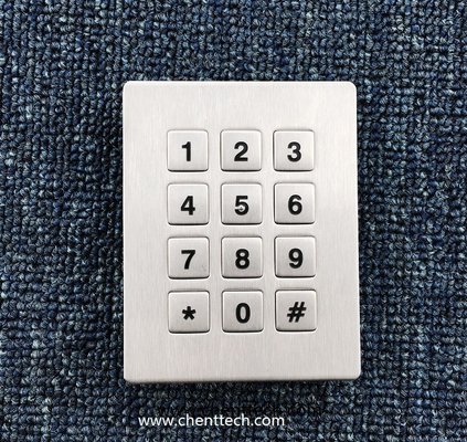 China stainless steel membrane keypad with 12 keys supplier