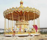 factory China amusement park Double Deck carousel horses Merry Go Round for sale