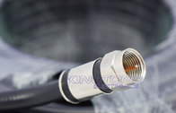 China Digital Camera Transmit CATV Coaxial Cable RG6 in 20M Black with Compression Connector factory