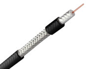 China 95% CCA Braid CCTV RG59 Coaxial Cable 20 AWG BC Conductor Foamed PE BLACK manufacturer