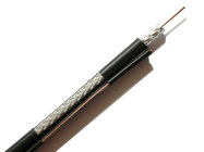 China Zinned Steel Outdoor RG6 Coaxial Cable 18 AWG CCS 60% AL Braiding CM Rated PVC manufacturer