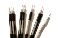 China 14 AWG RG11 Coaxial Cable 3GHz with 60% AL Braid CM PVC for CATV Systems Black manufacturer