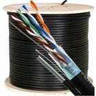 China Messenger UTP Outdoor CAT5E Cable 24 AWG 4 Pairs Bare Copper UV-PE Jacket manufacturer