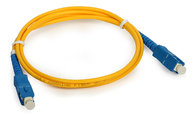 China LC to LC Singlemode 9/125 μm Duplex Fiber Optic Patch Cord in Riser Yellow PVC Jacket manufacturer