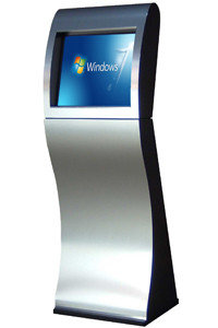 China S2 touchscreen slim and sleek stainless steel kiosk terminal supplier