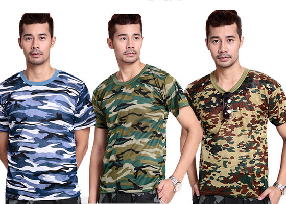 China Professional Short Sleeve Camouflage T Shirt Printing For Man supplier