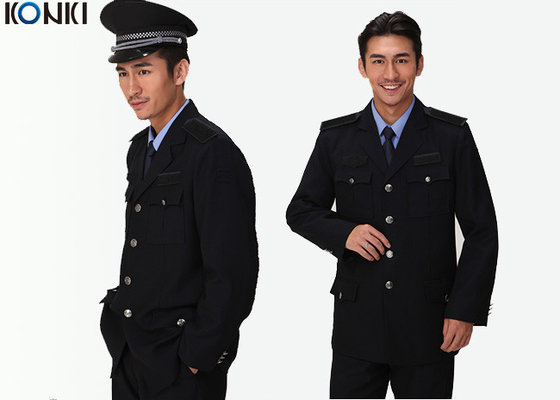 China Single Breasted Jacket Security Guard Uniform Long Sleeve For Men supplier