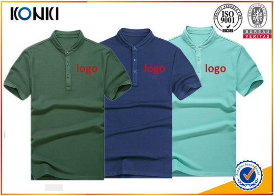 China Men'S Navy Color Personalized Polo Shirts Stand Collar Fashion T - Shirt supplier