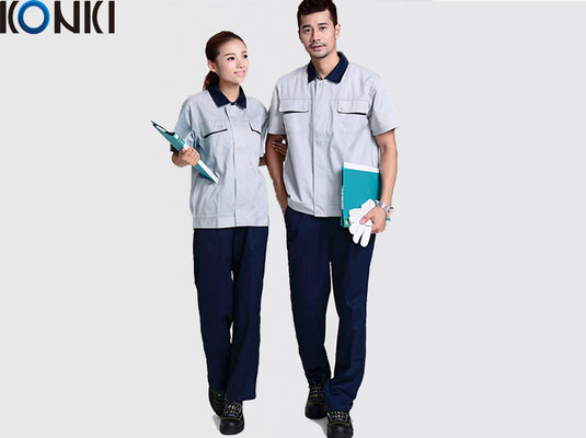China CVC fabric anti-static workwear custom work uniform with company embroidery logo supplier