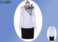 Female Pink Corporate Office Uniform Shirts Business Office Clothing supplier
