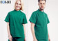 Mens Medical Scrubs Uniforms , Short Sleeve Cotton Surgical Gown Green supplier
